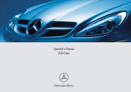 Mercedes-Benz SLK owner's manual cover