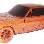 wood model car Ford Mustang